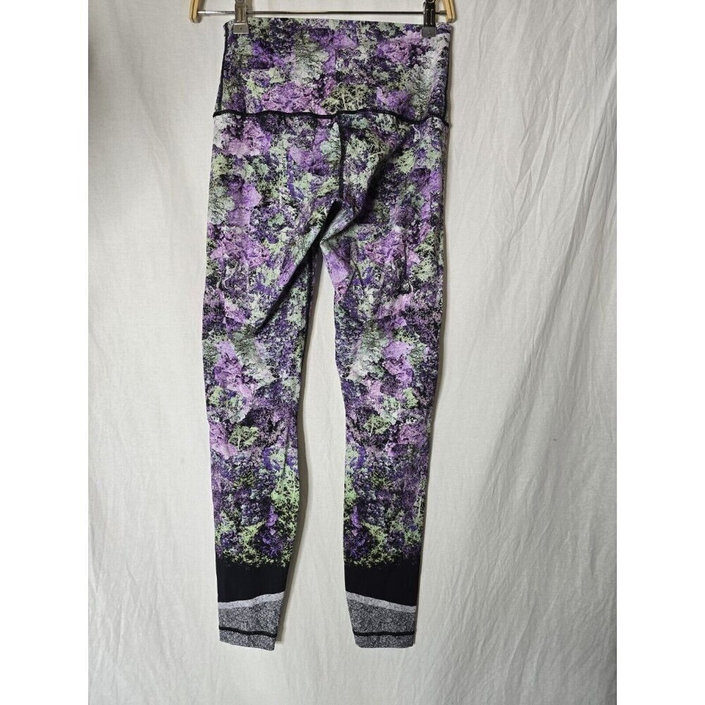 Lululemon Wunder Under Hi-Rise Tight Nulux 28" Vivid Vision Multi Black Size 8
